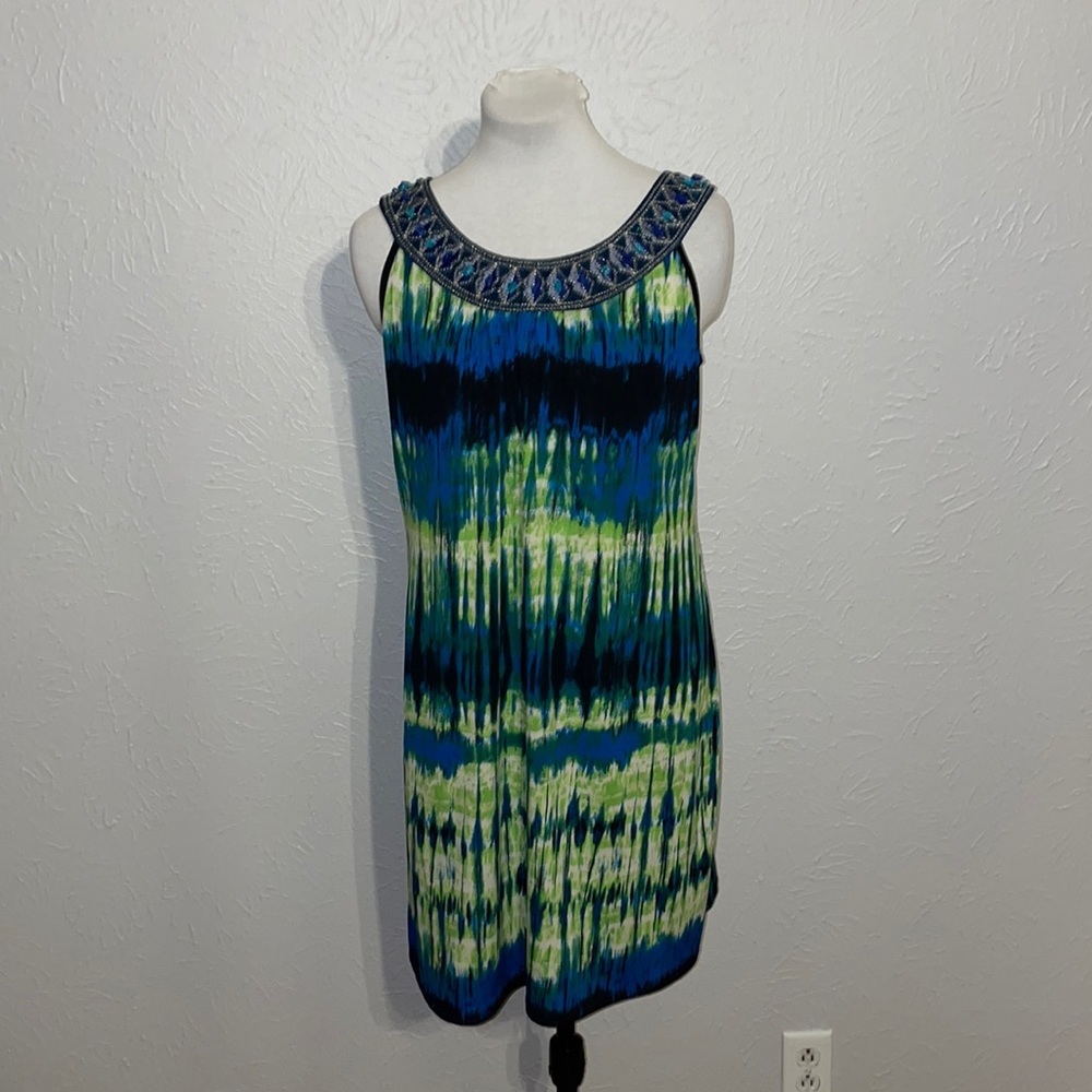 Wishes Wishes Wishes Tie-Dye Tunic in Blue and Green